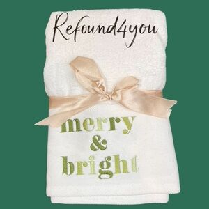 Deborah Connolly - ‘Merry & Bright’ Dish Towel (1) NWT. Firm!